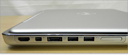 XPS 15z（L511z）のモニタ出力にはHDMI 1.4端子、Mini DisplayPort端子