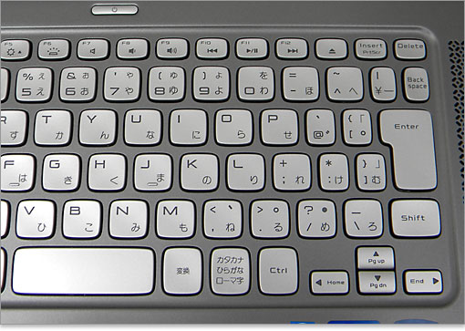 DELLノートのキーボードとしては珍しくEnterキー