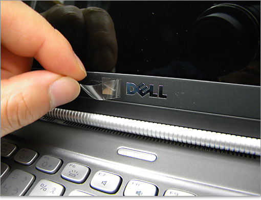 保護シールが貼られています。