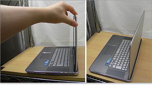 バックライトにはLEDを採用しており、極薄のディスプレイとなっています。