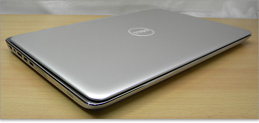 少し斜めから見た前面。XPS 15z（L511z）