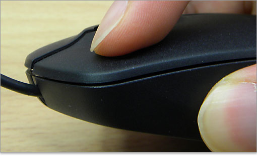 クリックボタンの押下具合。