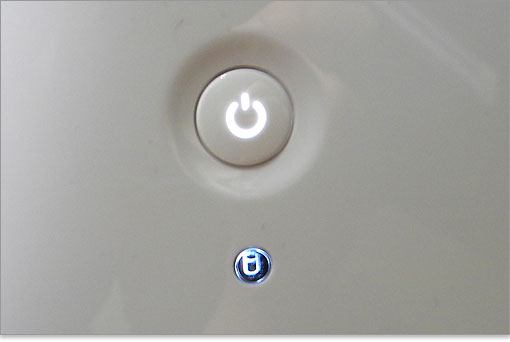 LED点灯中の様子。