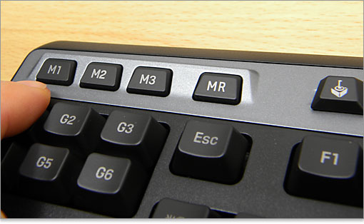 Gキーの登録はM1～M3ごとに登録が可能