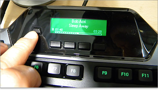 メディアディスプレイ。音楽データの再生などに。