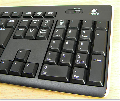 テンキーの様子。