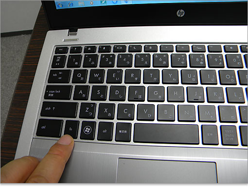 キーボード左側。ProBook 5330m