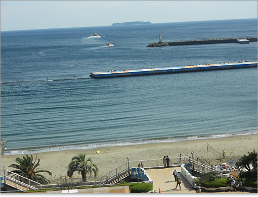 初島が見えます