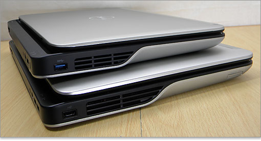 USB3.0が1つ、XPS 17ではUSB2.0が1つ