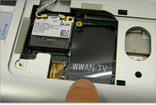 WWANおよび地デジテレビチューナーカード