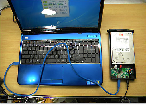 Inspiron 15R（N5110）にて、USB2.0のスピードチェック