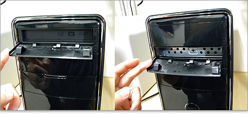 最大2台の光学ドライブ