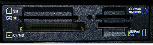 カードスロットのアップ。