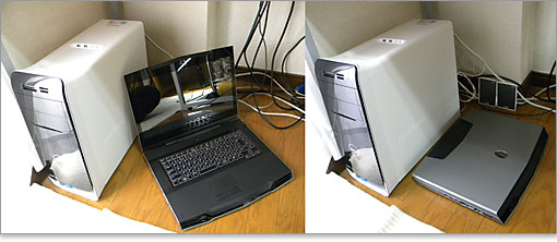 Studio XPS 8100と比較。サイズ比はInspiron 580の