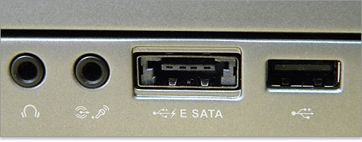 eSATA端子を装備し