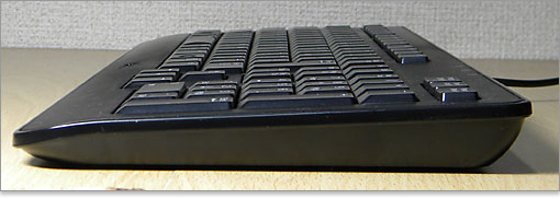 スタンドなしだと、これくらい。それでも元々、少しばかり勾配になっています。