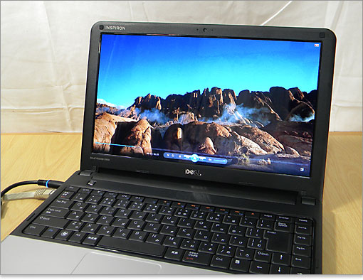 Inspiron 13zで、HD動画を再生
