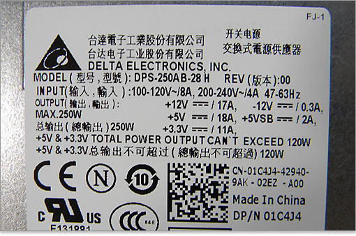 イエンド・グラフィックカードの搭載には厳しい容量です。そもそもInspiron 580sはローエンドのグラフィ