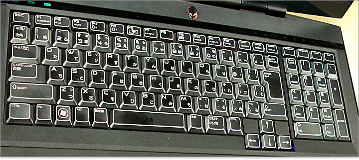 選択できるAlienware M17xのキーボード
