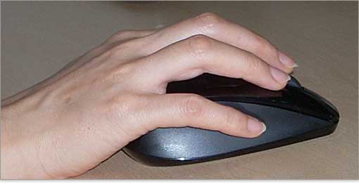 小柄な人には大きめのマウス