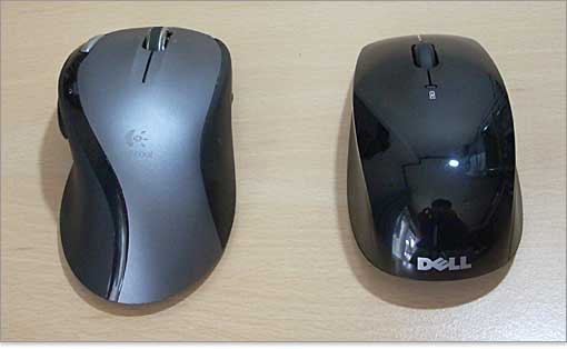 Logicool MX620 コードレスレーザーマウスと比べる