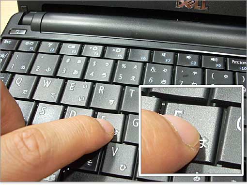 メインキーではキーピッチは17.5mm