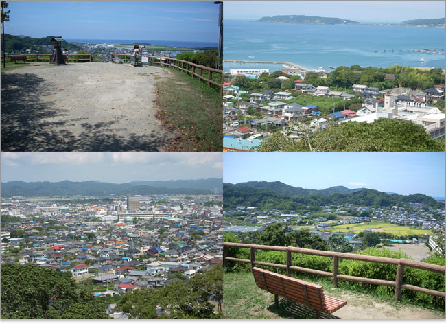 館山城から東京湾を眺める。