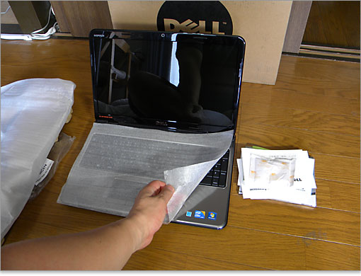 キーボードの上にも緩衝材