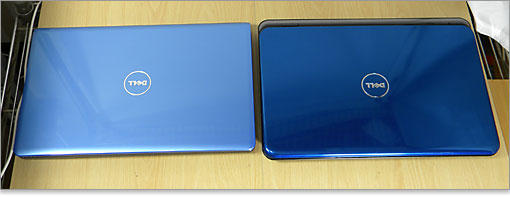 Inspiron 15（左）とInspiron 15R（右）を比較。
