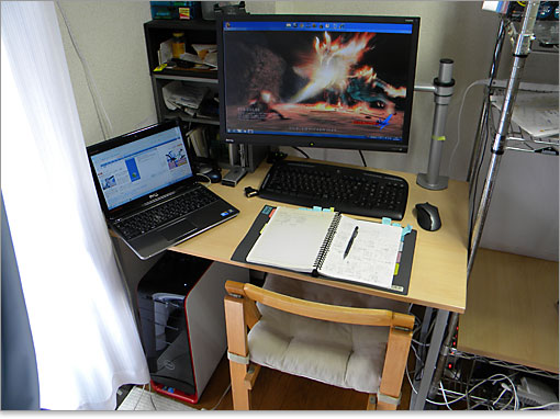 3Dゲーム（デビルメイクライ4）を堪能