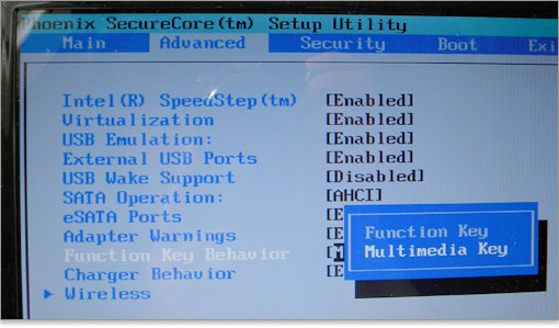 Function Key Behavior