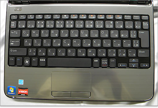 Inspiron M101zのキーボード