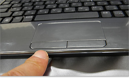 タッチパッドエリア