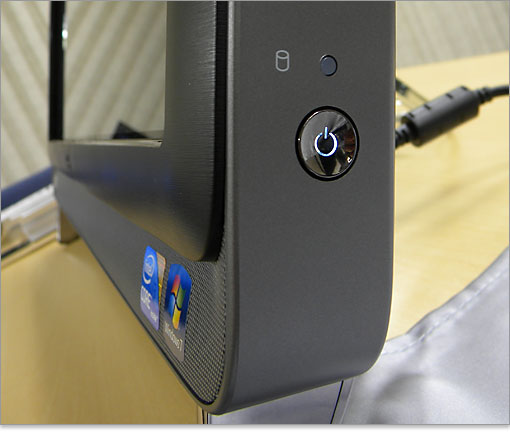 LEDライトでマークが点灯する電源ボタン