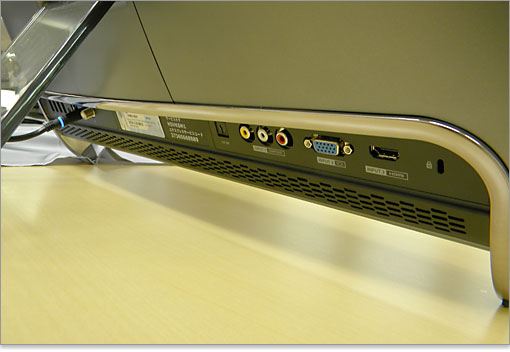 インターフェースは背面