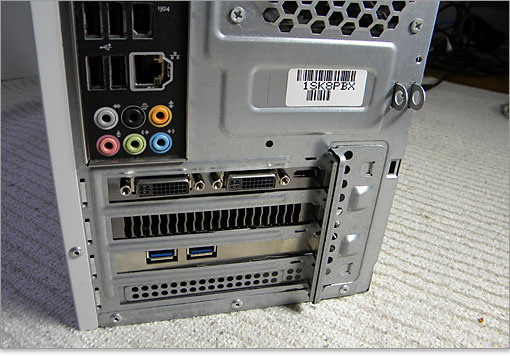 グラフィックカードで2スロット