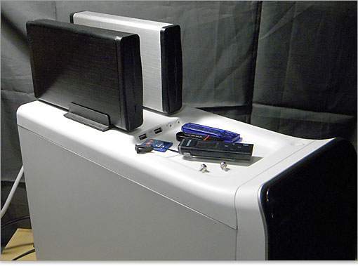 メディアトレイをフル活用している