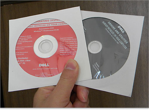 Windows 7の再インストールDVDとデバイスDVD。新しいHDDやSSDにインストール