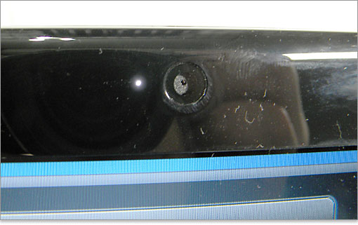 レンズ左側のライト