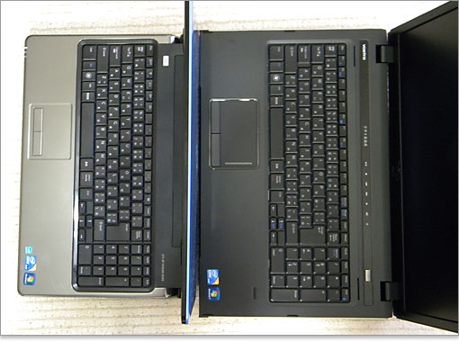 Inspiron 15と比較。ワイドが違う