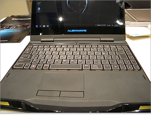 キーボードを斜めから見る