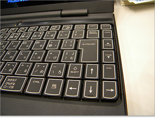 Alienware M11xのキーボード右側