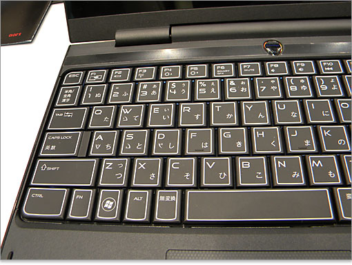 Alienware M11xのキーボード左側