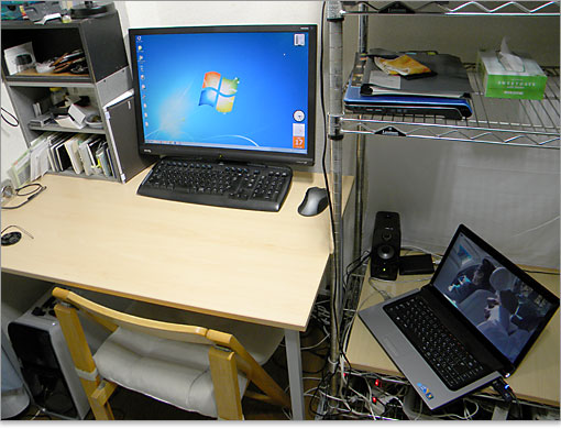 パソコン作業中にテレビを見る環境