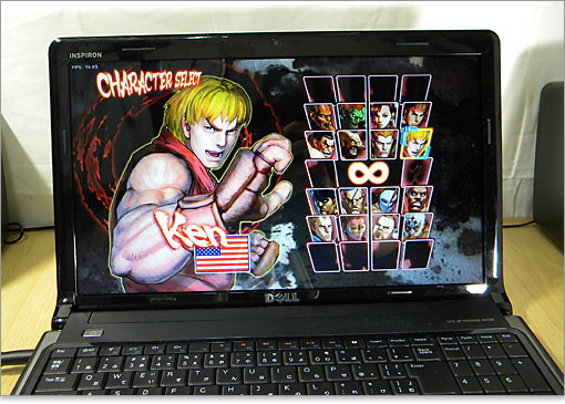 Inspiron 15の解像度である1366x768のフルスクリーン