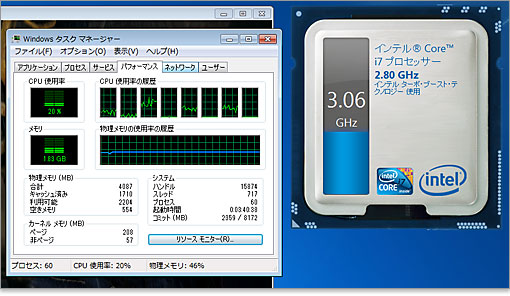 Core i7-860(2.8GHz , 8MB L3キャッシュ)