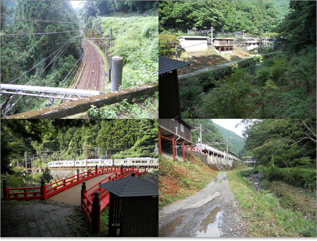 極楽橋駅に到着
