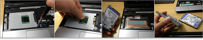 プルタブを引っ張りSATAコネクタ