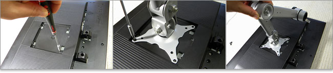 モニタアームを取り付け