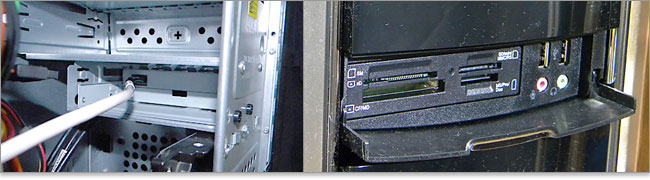 カードリーダーを3.5インチドライブベイに